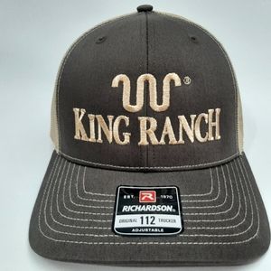 King Ranch Texas Pride Richardson 112 Western Cowboy Rodeo Ranch Hat Cap 80s Lux